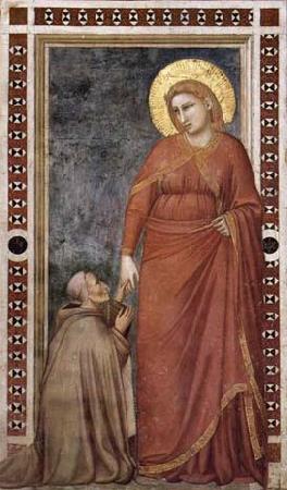GIOTTO di Bondone Mary Magdalene and Cardinal Pontano oil painting image